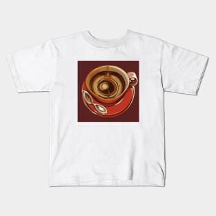 Coffee Cafe Retro Decaf Roast French Press Kids T-Shirt